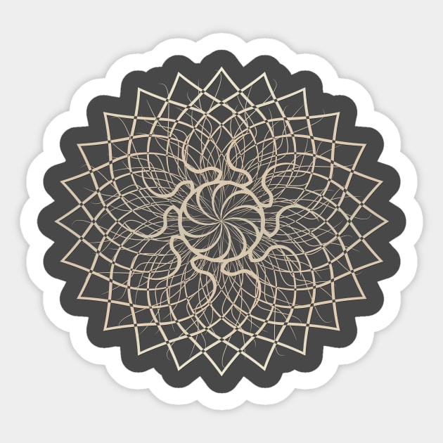 Abstract Gold Sun Mandala Sticker by Korry